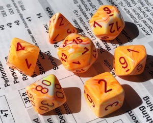 CHX27453 Sunburst W/ Red 7PC Poly Dice image 0